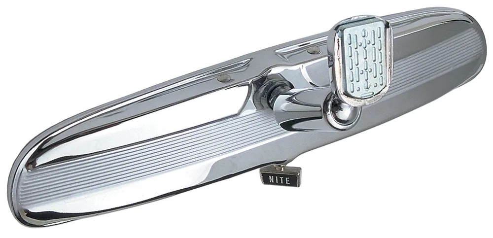 6975 – TRANSDAPT Interior Rear View Mirror, 8-1/4 Inch Wide Ball Milled Aluminum